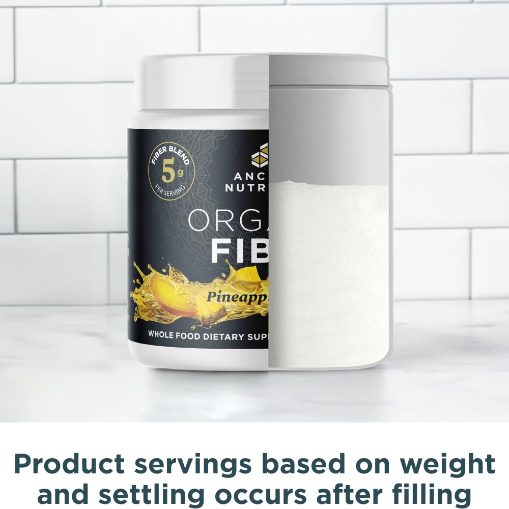 Ancient Nutrition Organic Fiber Powder, Pineapple Mango, Soluble Fiber from Acacia & Konjac Root, Supports Digestive Health, Reduces Bloating, 6.4 oz Ancient Nutrition buy supplements canada