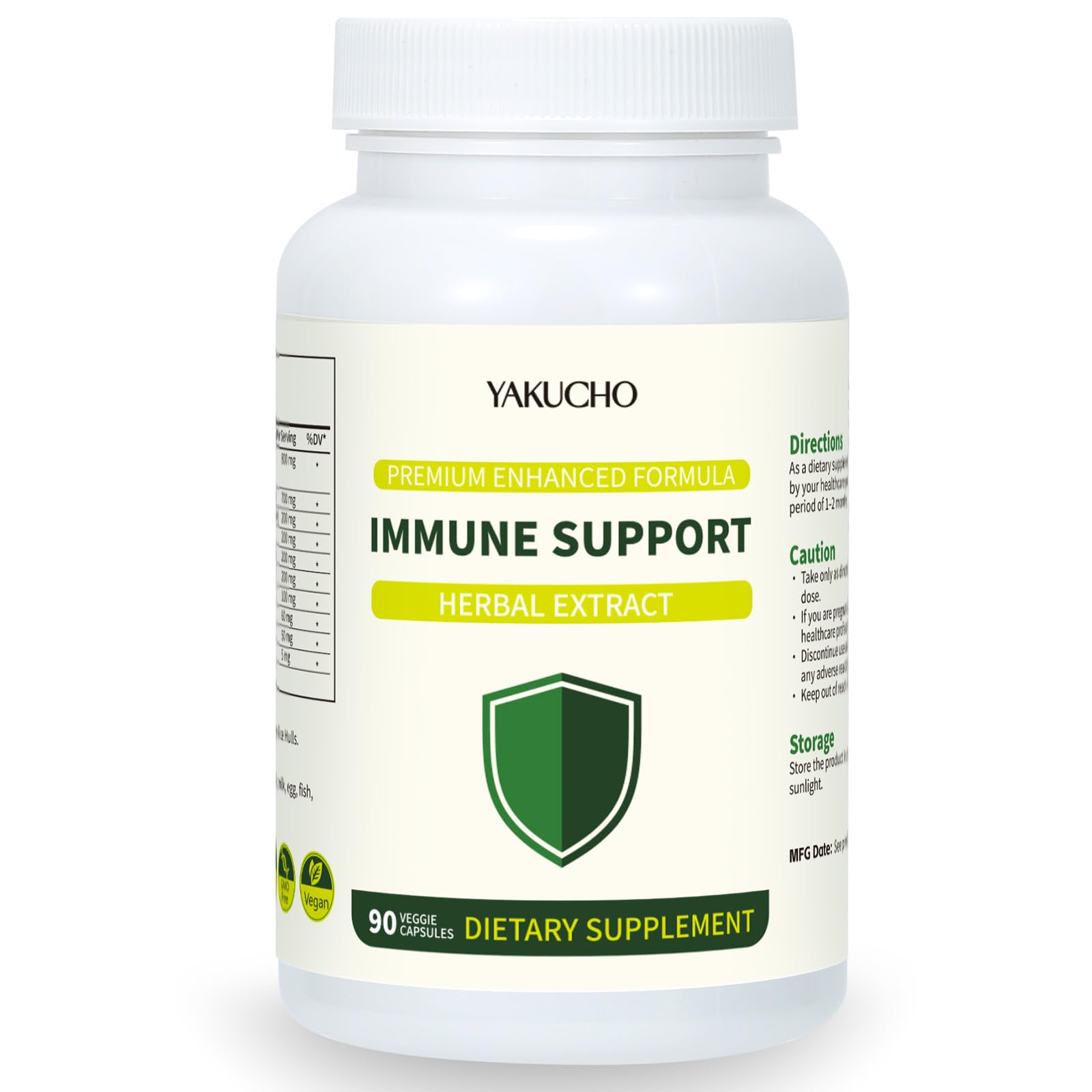 Herbal Immune Support Supplement, Vegan Capsules with Japanese Knotweed, Cat’s Claw, Skullcap & Sanguinolenta, Supports Immune Health & Overall Wellness, Gluten-Free Yakucho buy supplements canada