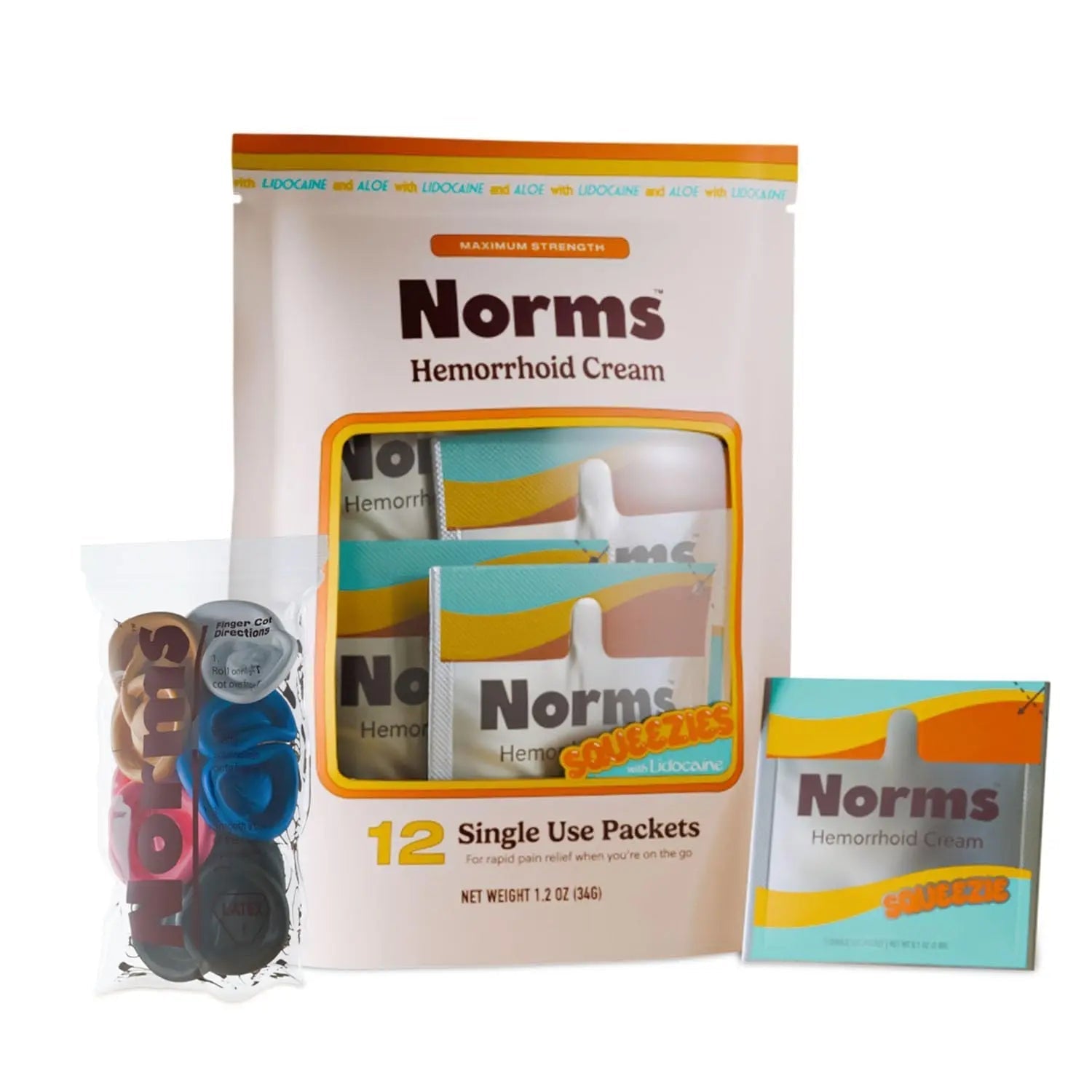 Norms Squeezies Lidocaine Hemorrhoid Cream, Discreet Single Use Travel Packets, 5% Lidocaine, Phenylephrine, Aloe and Glycerin – Numbing, Soothing & Swelling Relief On the Go, 12 Count Norms buy supplements canada