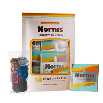 Norms Squeezies Lidocaine Hemorrhoid Cream, Discreet Single Use Travel Packets, 5% Lidocaine, Phenylephrine, Aloe and Glycerin – Numbing, Soothing & Swelling Relief On the Go, 12 Count Norms buy supplements canada