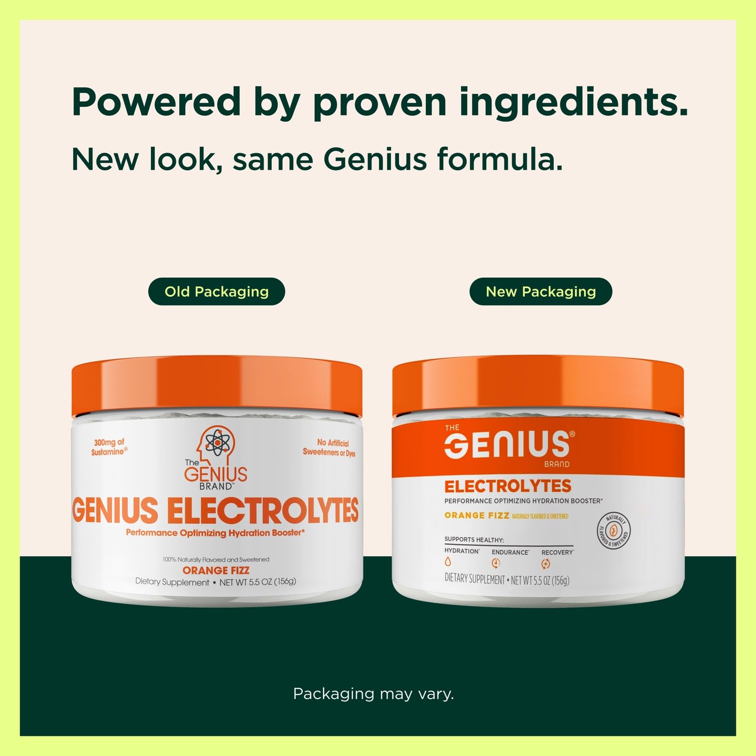 Genius Electrolytes Powder Drink Mix, Orange Fizz, 30 Servings - Natural Hydration Booster & Endurance Supplement with Potassium, Magnesium & Zinc - Sugar Free & No Artificial Sweeteners or Dyes The Genius Brand buy supplements canada