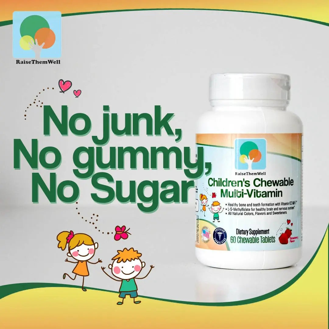 Raise Them Well Tasty Chewable Kids Multivitamin, All-Natural Colors, Flavors & Sweeteners, Daily Essential Vitamins for Children, Easy-to-Chew Vitamins, Strawberry Raise Them Well buy supplements canada