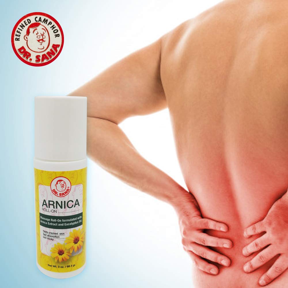 Dr Sana Arnica Roll-On. Topical Analgesic and Moisturizer. Soothes Dry and Cracked Skin. 3 oz. Pack of 6 Dr. Sana buy supplements canada
