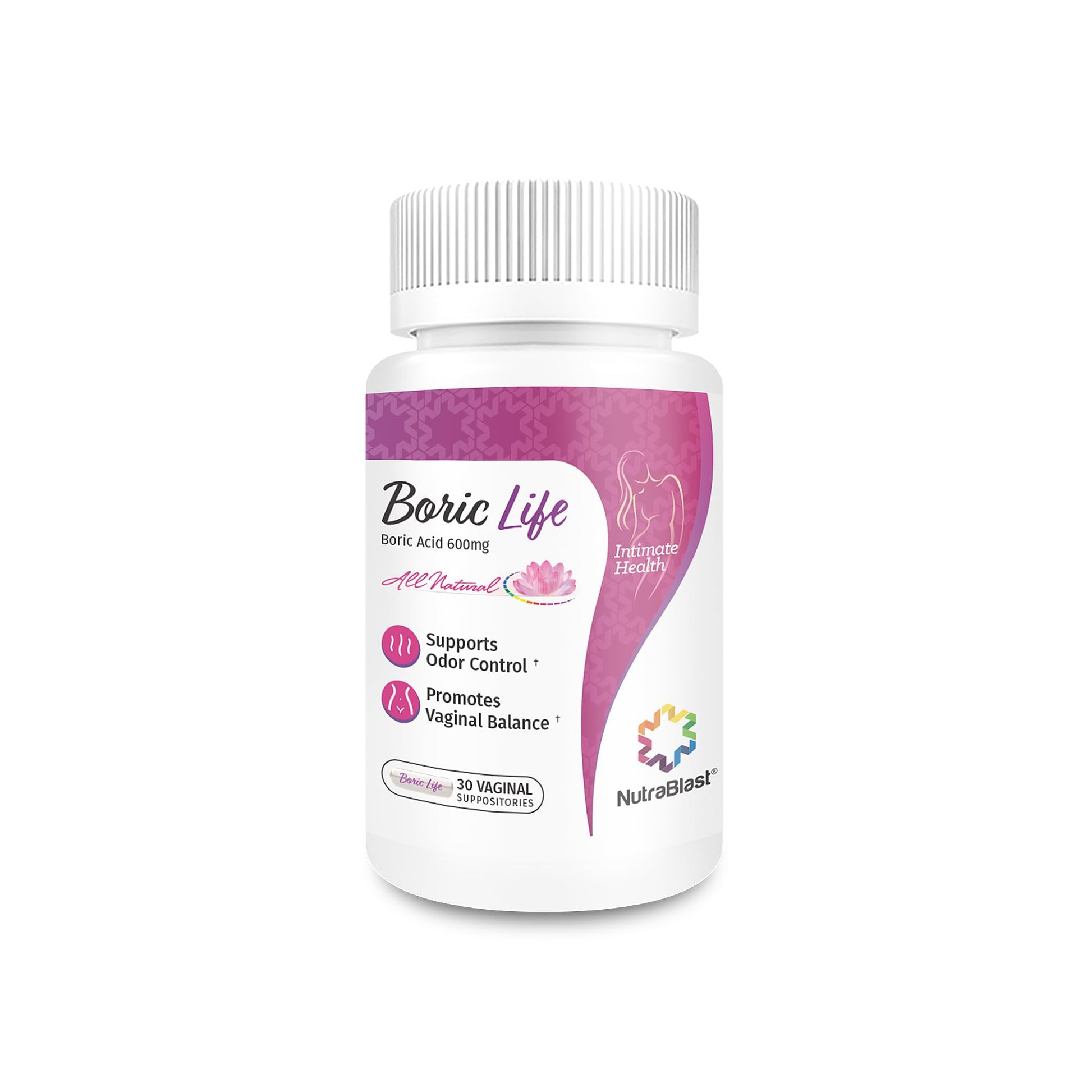 NutraBlast Boric Acid Suppositories - 100% Pure Made in USA - Boric Life Intimate Health Support (30 Count) NutraBlast buy supplements canada