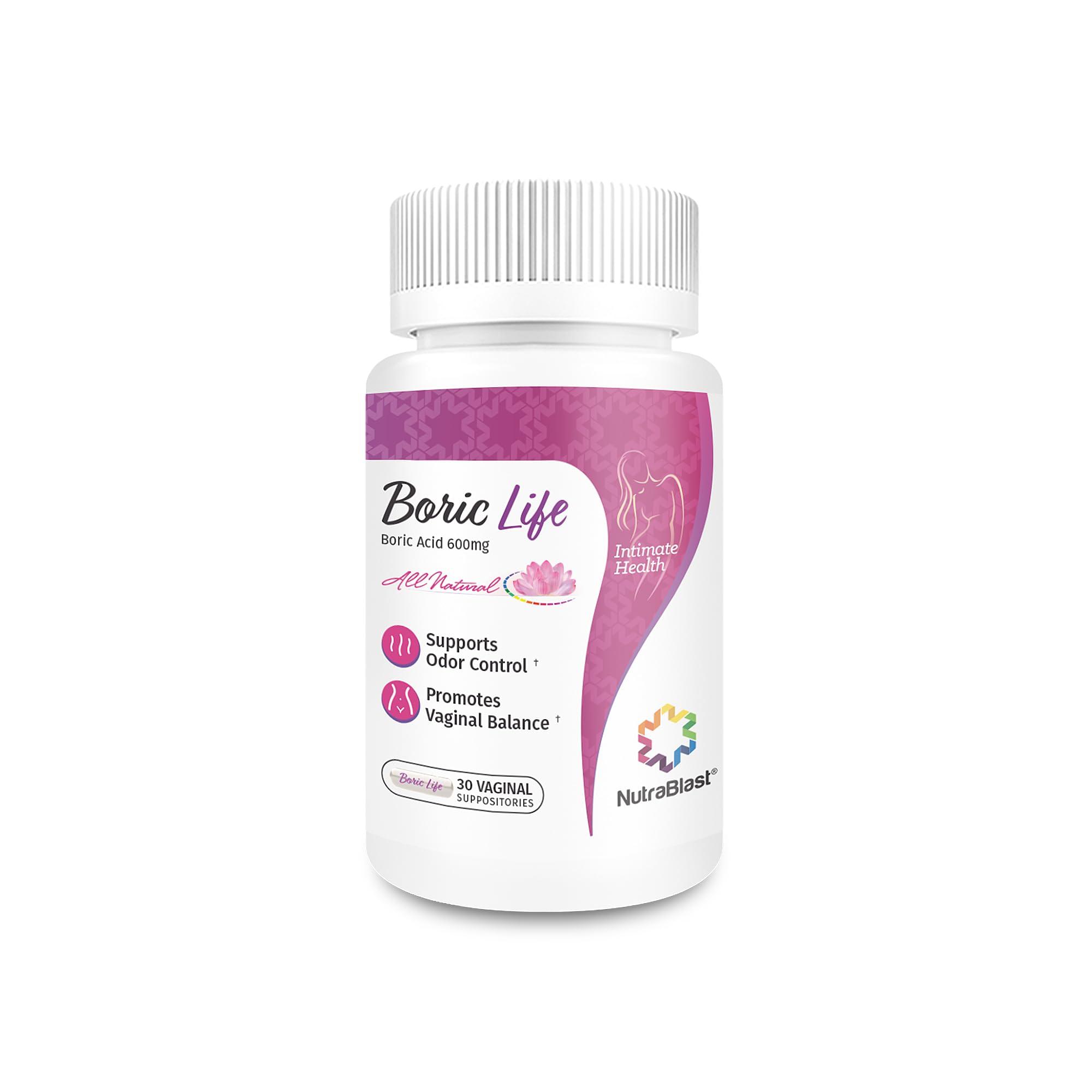 NutraBlast Boric Acid Suppositories - 100% Pure Made in USA - Boric Life Intimate Health Support (30 Count) NutraBlast buy supplements canada
