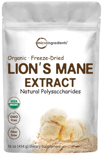 Micro Ingredients Organic Lions Mane Mushroom Supplement Powder 16 Ounce Micro Ingredients buy supplements canada
