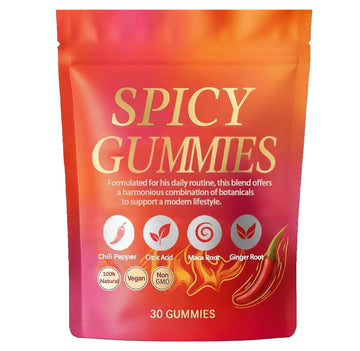 Spicy Square Gummy, Hot Peach Gummies – Natural Chili Flavor, 30 Gummies Voererh buy supplements canada