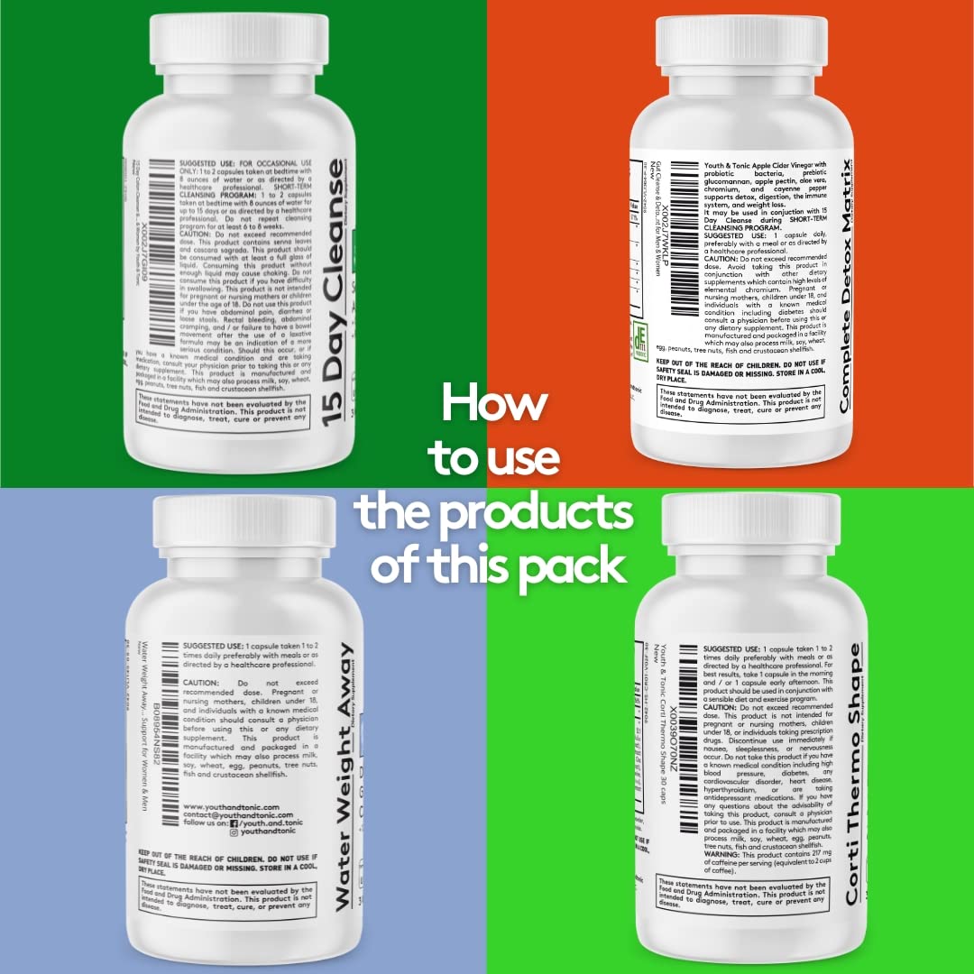 Youth & Tonic CortiThermo Shape Detox Cleanse Kick Off Weight Management - 120 Pills Youth & Tonic buy supplements canada