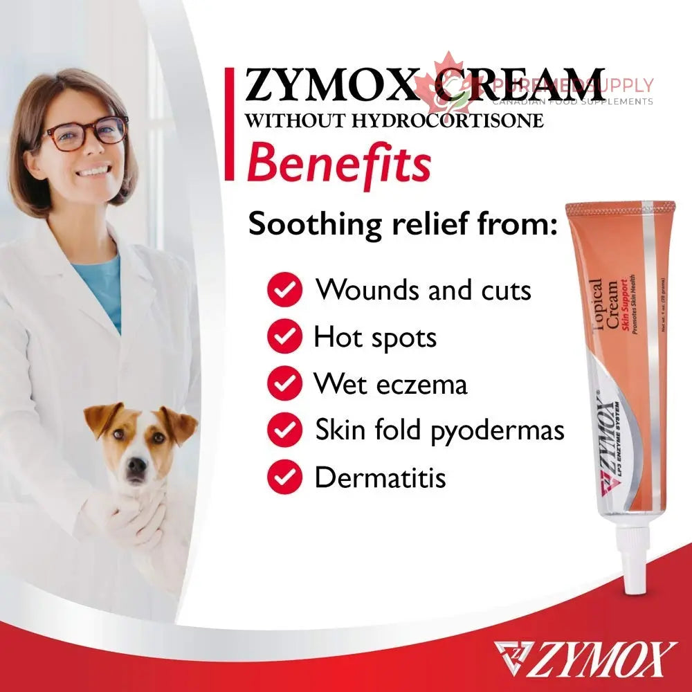 Pet King Brands ZYMOX Veterinarian Strength Topical Cream for Dogs and Cats, 1oz Pet King Brands buy supplements canada