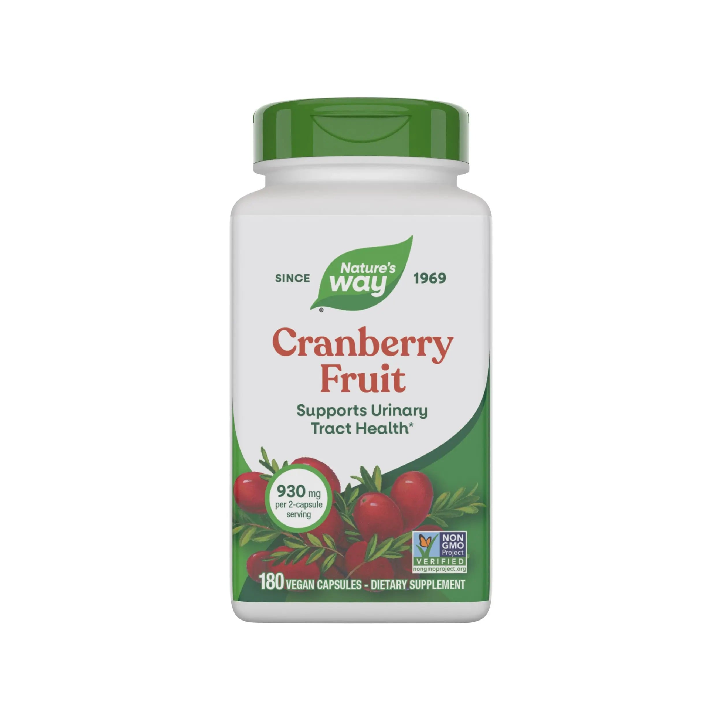 Nature's Way Cranberry Fruit, Cranberry Supplements, Supports Urinary Tract Health*, 930 mg per 2-Capsule Serving, 180 Capsules (Packaging May Vary) Nature's Way buy supplements canada