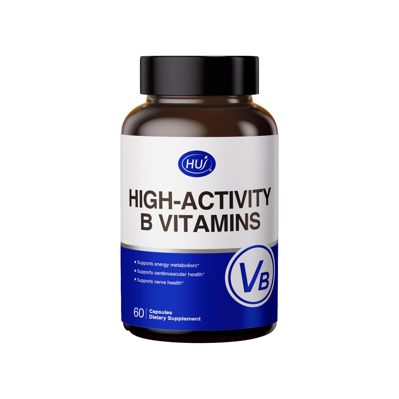 HUJ High-Activity B Vitamins - Supports Normal Energy Metabolism & Nerve System Health - Supplement with 8 B Vitamins, Inositol and D-Chiro Inositol - 60 Capsules. HUJ buy supplements canada