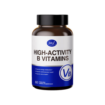 HUJ High-Activity B Vitamins - Supports Normal Energy Metabolism & Nerve System Health - Supplement with 8 B Vitamins, Inositol and D-Chiro Inositol - 60 Capsules. HUJ buy supplements canada