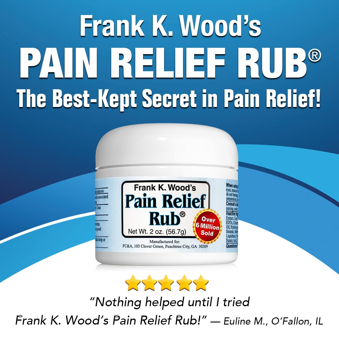 FRANK K. WOOD'S PAIN RELIEF RUB-2 oz (3 Jars) FRANK K. WOOD'S PAIN RELIEF RUB buy supplements canada