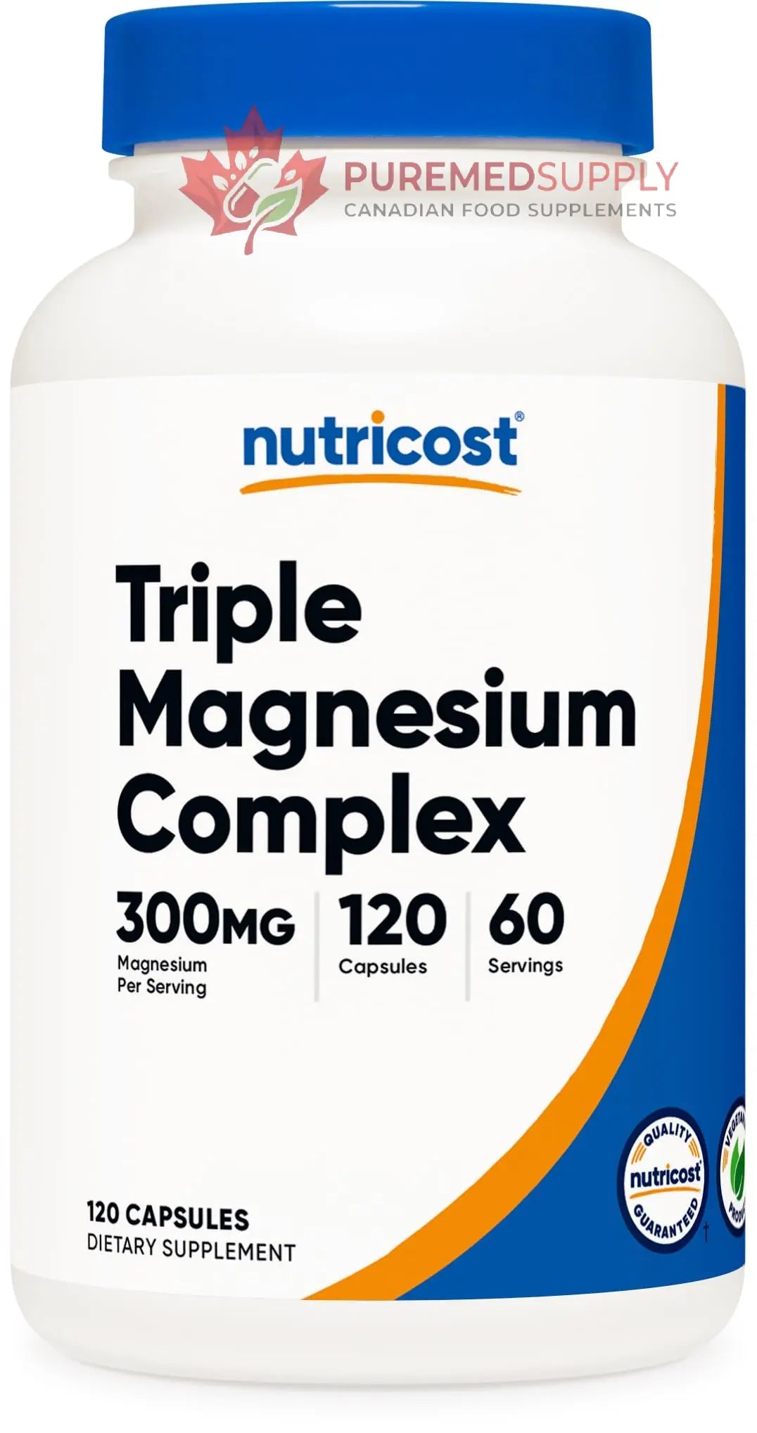 Nutricost Triple Magnesium Complex (300mg, 120 Capsules) - from Di-Magnesium Malate, Bisglycinate and Citrate, 60 Servings Nutricost buy supplements canada
