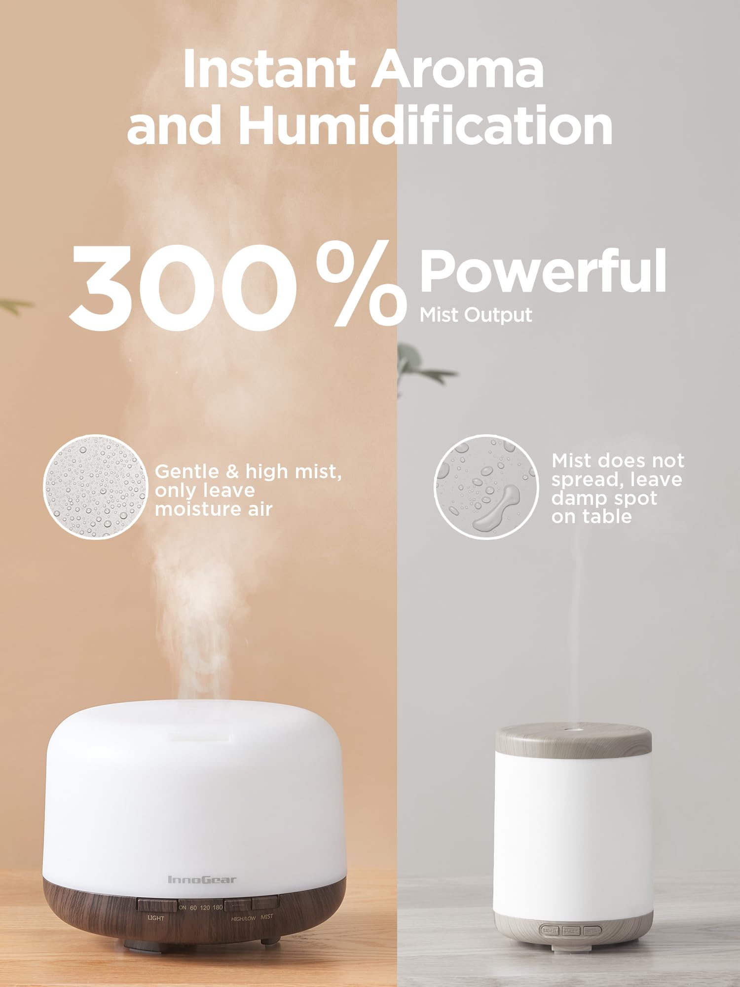 InnoGear 500ml Essential Oil Diffuser with Remote Control, Premium Ultrasonic Aromatherapy InnoGear buy supplements canada