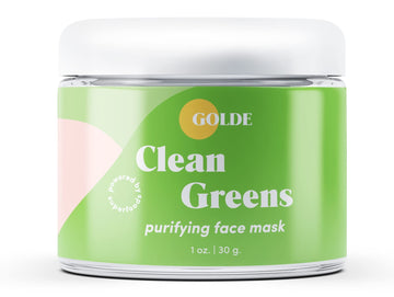 GOLDE - Clean Greens Superfood Face Mask - Made w/Chlorella & Spirulina - Great for Acne Prone, Oily & Dry Skin, Hydrating - Gentle Cleanser - Vegan - Aluminum-Free - 30g Jar GOLDE buy supplements canada