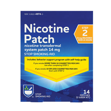 Rite Aid Nicotine Transdermal System Patch, Step 2, 14mg - 14 ct, Nicotine Rite Aid buy supplements canada