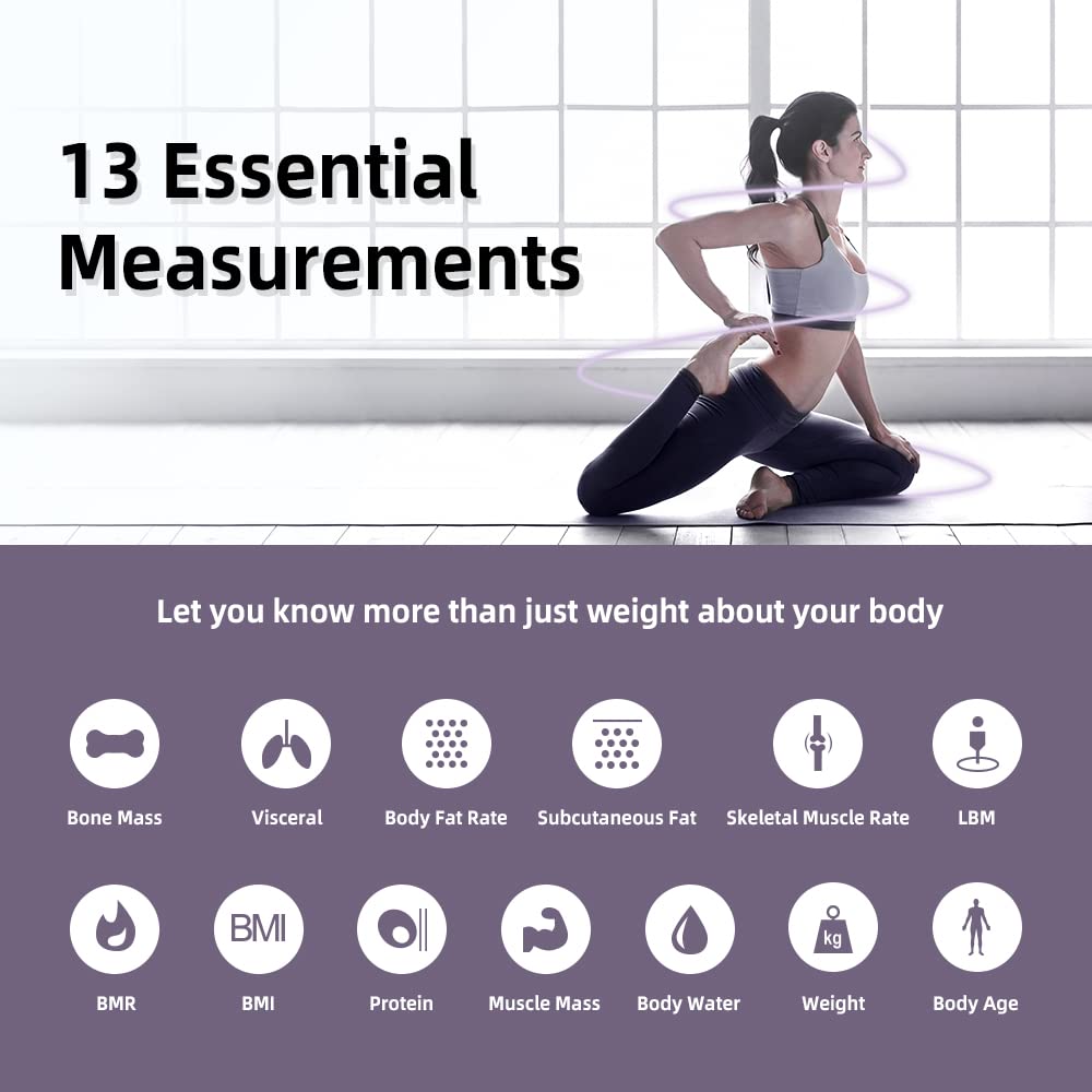 RunSTAR Smart Scale for Body Weight, Digital Bathroom Scale BMI Weighing Body Fat Scale runstar buy supplements canada