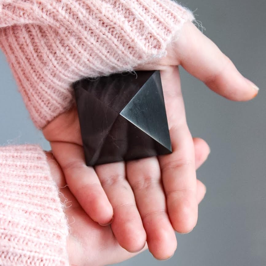 KARELIANMASTERS Shungite Stones Pyramid and Sticker for Phone Set - Crystal Healing Protection KARELIANMASTERS buy supplements canada