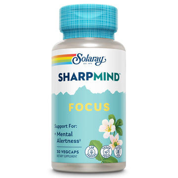 SOLARAY SharpMind Focus, Mental Alertness Nootropic Supplement, Memory Support, Each Capsule with Cognizin Citicoline, Vegan, 60 Day Money Guarantee, 30 Serv 30 Vegetarian Capsules Pills SOLARAY buy supplements canada