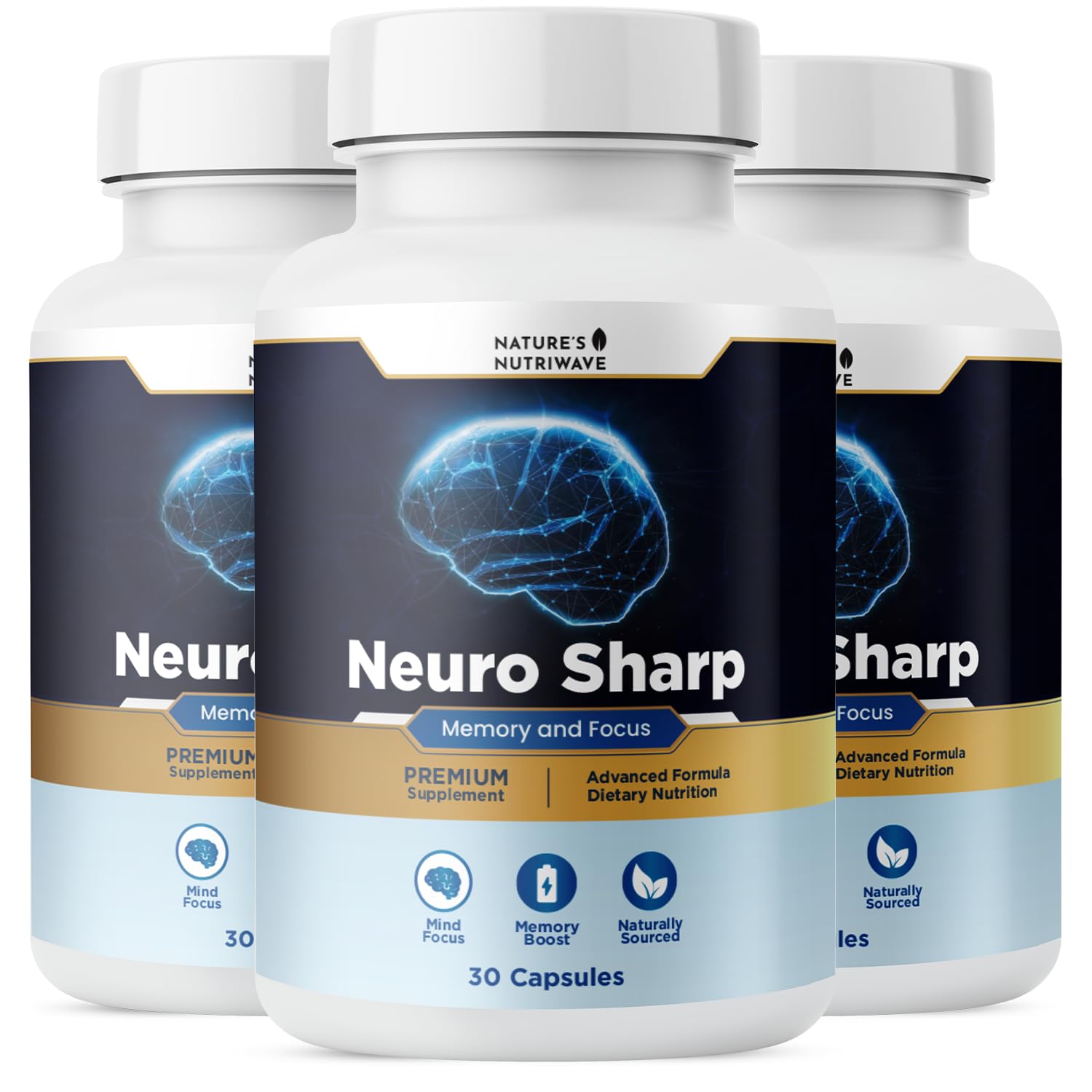 Neuro Sharp – Natural Formula with Bacopa Monnieri, Ginkgo Biloba & Huperzine-A – Made in the USA, Non-GMO, 30 Capsules, 3 Month Supply Nature’s NutriWave buy supplements canada