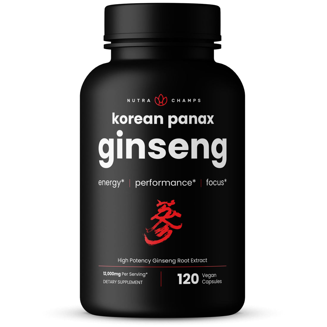 NutraChamps Korean Red Panax Ginseng Capsules | Extra Strength Ginsenosides for Energy, Focus, Performance, Vitality & Immune Support NutraChamps buy supplements canada