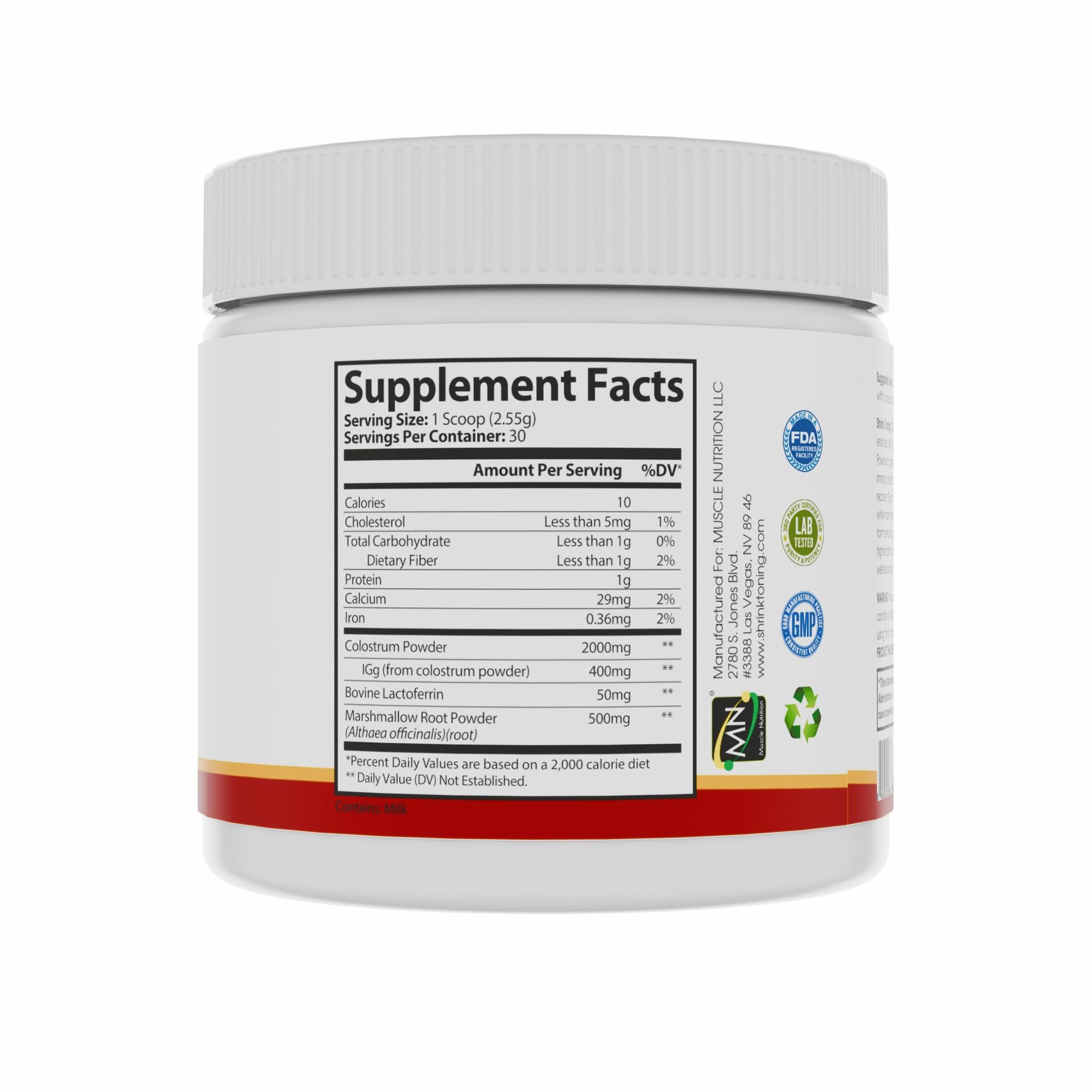 Shrink Colostrum Powder 2.7 oz – Natural Bovine Colostrum Supplement for Overall Health shrink buy supplements canada