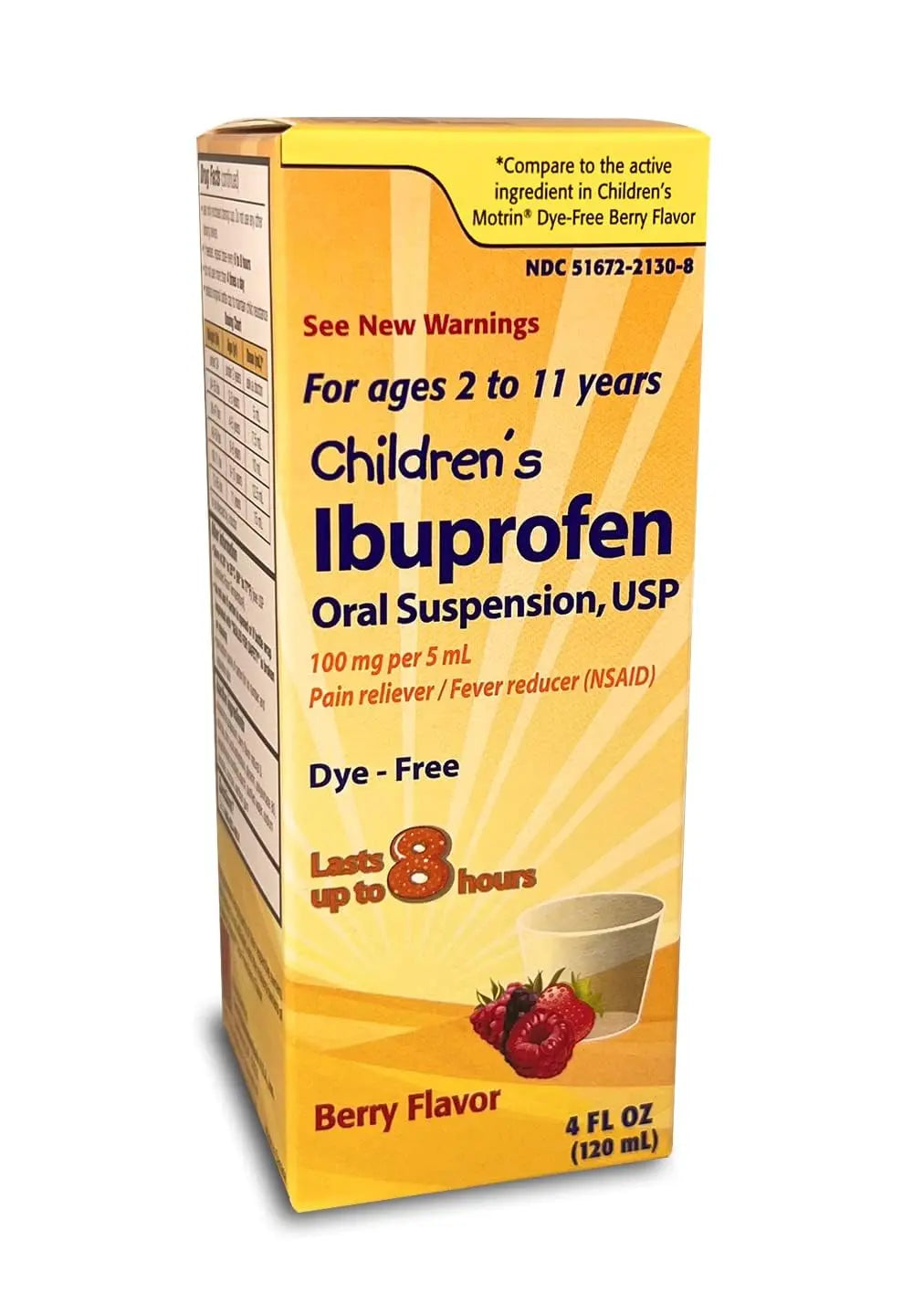 Children's Ibuprofen Oral Suspension 100 mg per 5 mL, 4 Fl Oz, Pain Reliever and Fever Reducer for Ages 2-11 Years, Dye-Free, Berry Flavor TARO buy supplements canada
