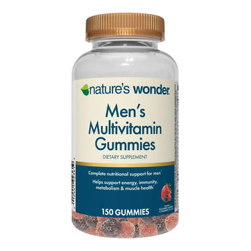 Nature's Wonder Men's Multivitamin Gummies, Supports Immune Health, Energy, Metabolism and Muscles with Vitamins A,C,D,B6,B12 Nature's Wonder buy supplements canada