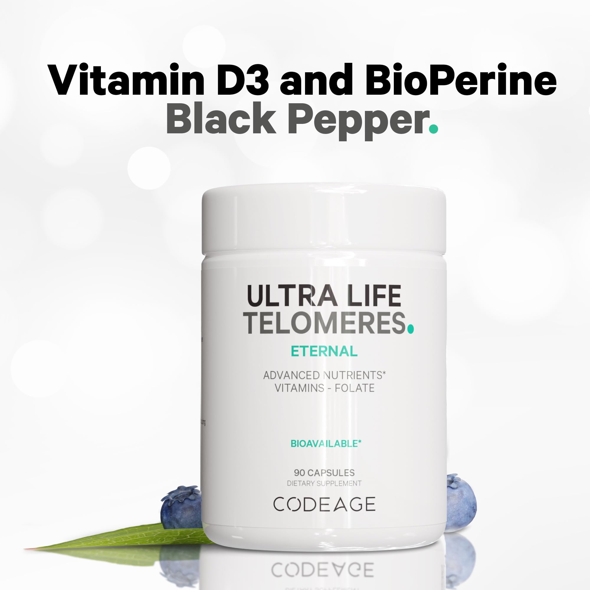Codeage Ultra Life Telomeres Supplement - 5 MTHF Folate Vitamin B9, Vitamin B12 Methylcobalamin, Vitamin D3, L-Theanine, Ashwagandha - 3-Month Supply - DNA, Methylation Cycle - Non-GMO - 90 Capsules Codeage buy supplements canada