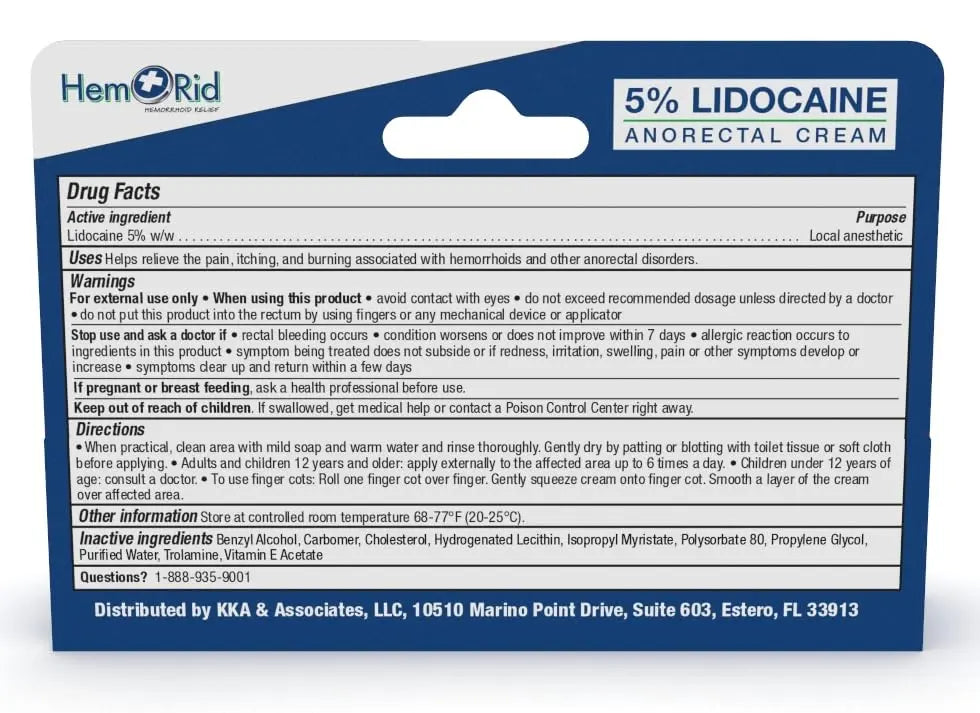 HemRid Maximum Strength Lidocaine Cream for Pain Management. Fast-Acting Hemorrhoid Solution with 5% Lidocaine. Instant Anal Itch and Numbing Effect HemRid buy supplements canada