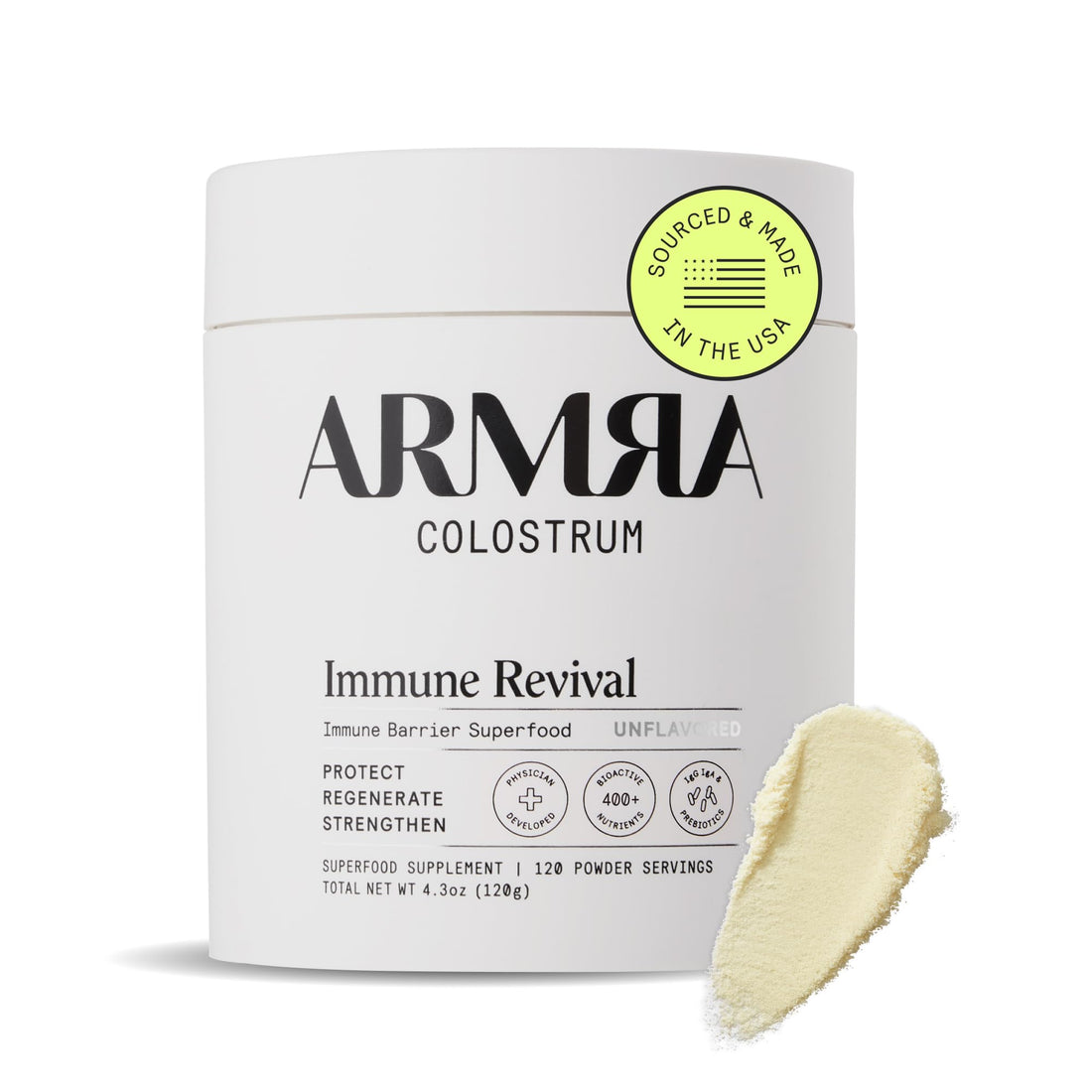 ARMRA Colostrum Powder | Unflavored | Gut Health & Bloating | Skin & Hair | Immunity | Keto, Gluten & Fat-Free | 120 Servings ARMRA buy supplements canada