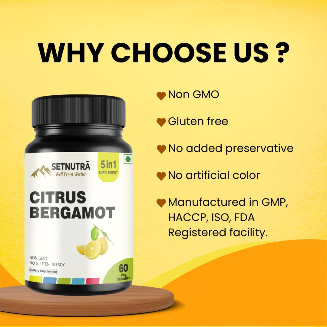 SETNUTRA Well From Within 5 in 1 Citrus Bergamot Supplement with Black Chokeberry Olive Leaf Niacin & Black Pepper | Heart Health Support Antioxidant Boost | Non GMO Gluten Free Capsules (60 Count) SETNUTRA Well From Within buy supplements canada