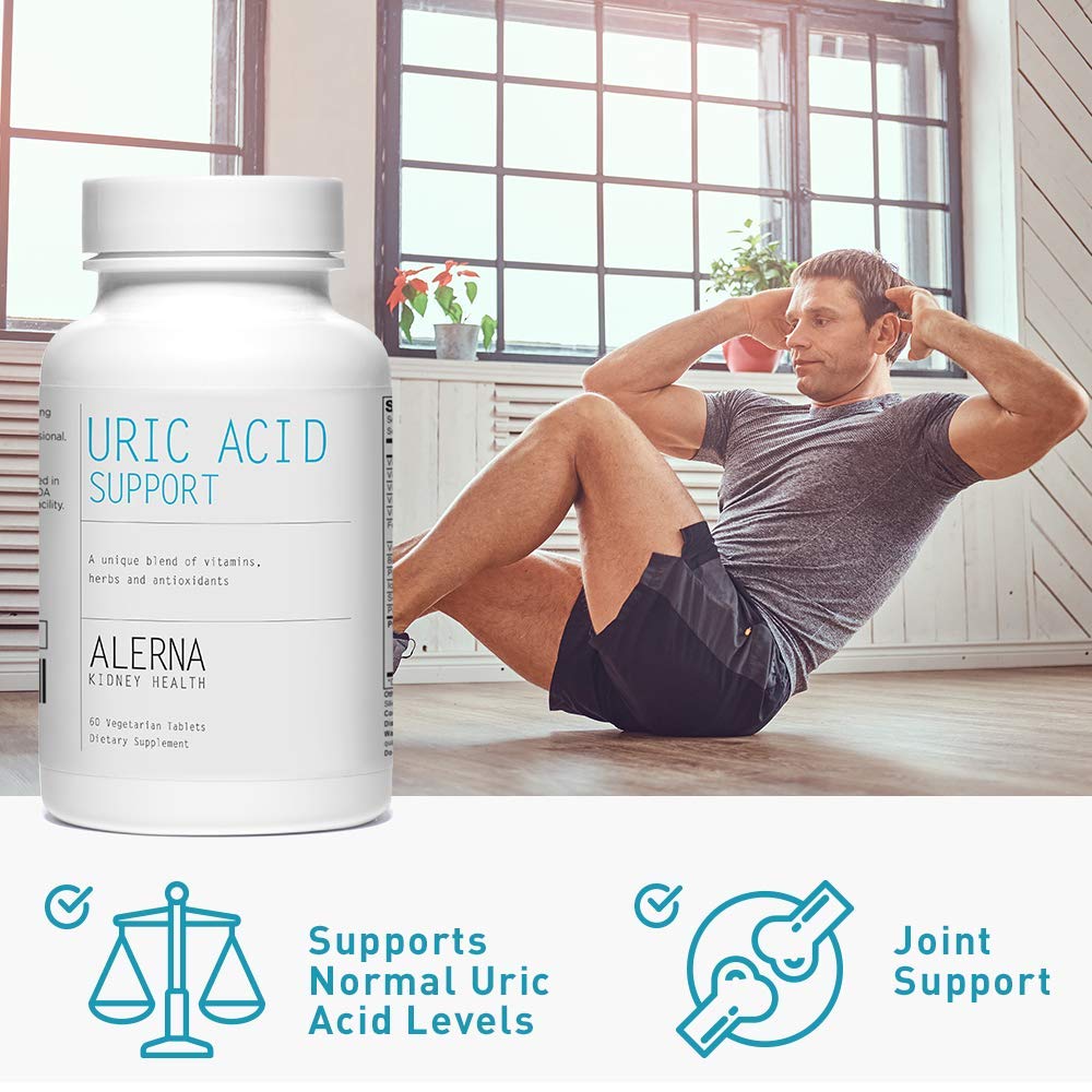 Alerna Kidney Health Uric Acid Support Supplement – Tart Cherry, Celery Seed, Turmeric, Quercetin – 60 Vegetarian Tablets (Pack of 3) Alerna Kidney Health buy supplements canada