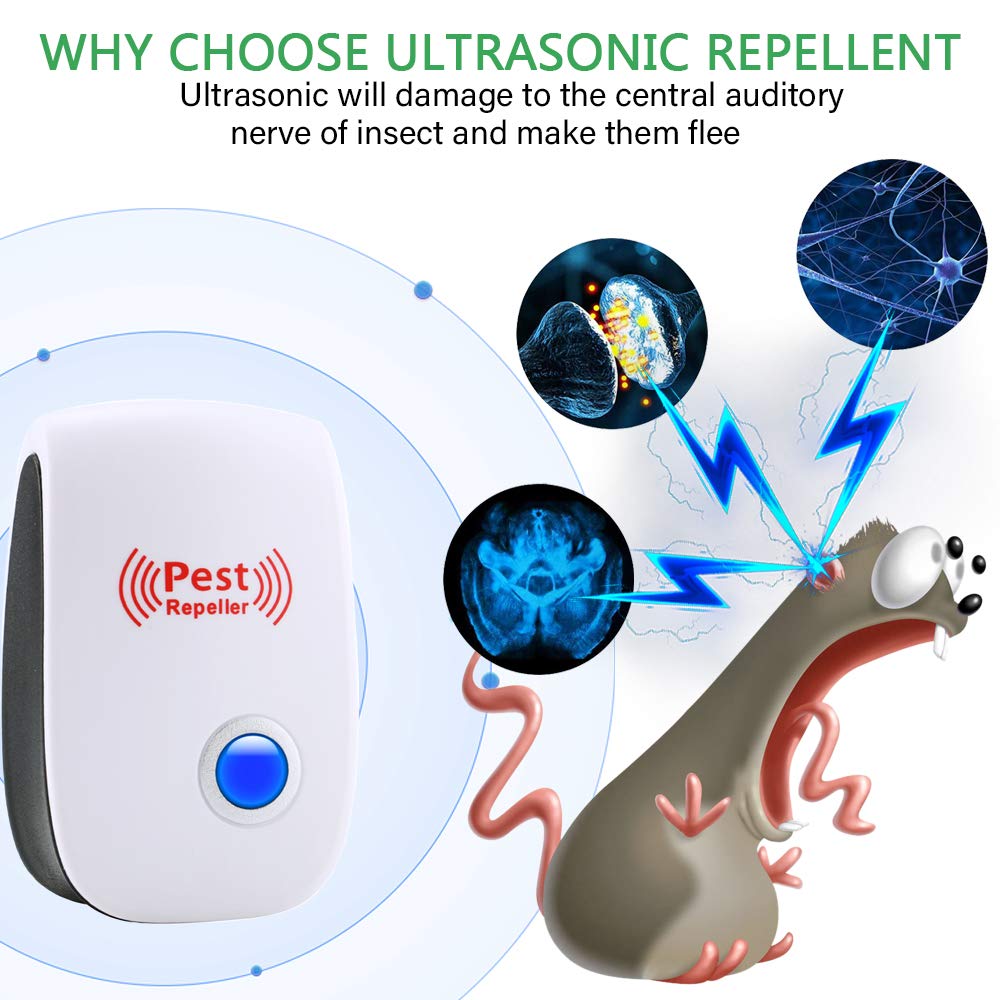 Ultrasonic Pest Repeller 6 Packs Electronic Plug in Indoor Sonic Repellent Palmandpond buy supplements canada