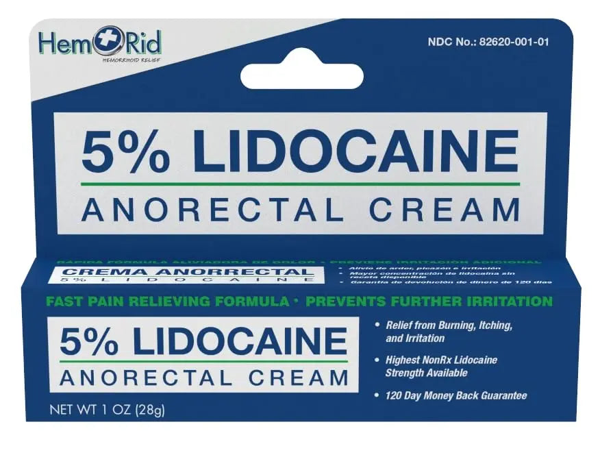 HemRid Maximum Strength Lidocaine Cream for Pain Management. Fast-Acting Hemorrhoid Solution with 5% Lidocaine. Instant Anal Itch and Numbing Effect HemRid buy supplements canada