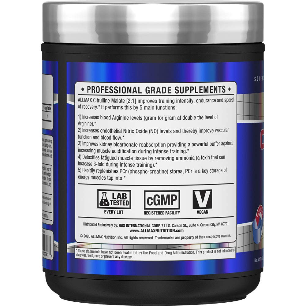 ALLMAX Essentials CITRULLINE MALATE 2:1 - 300 g Powder - Improves Endurance ALLMAX Nutrition buy supplements canada