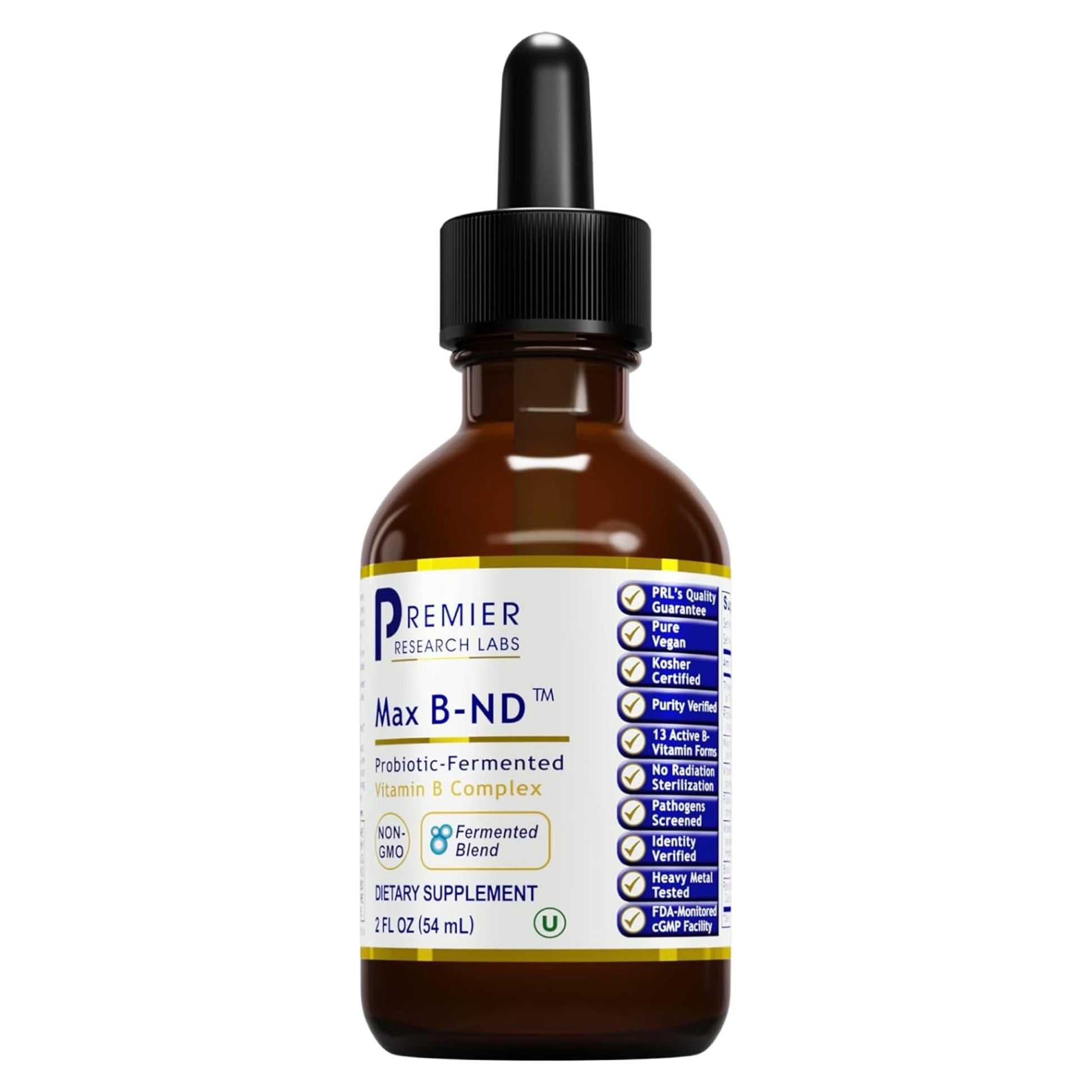 Premier Research Labs Max B-ND Liquid Vitamin - B-Complex for Liver & Brain Health - Sublingual Drops for Energy, Immune & Adrenal Support - 2 fl oz - Thiamin, B12, B6 & More - for Men, Women Premier Research Labs buy supplements canada