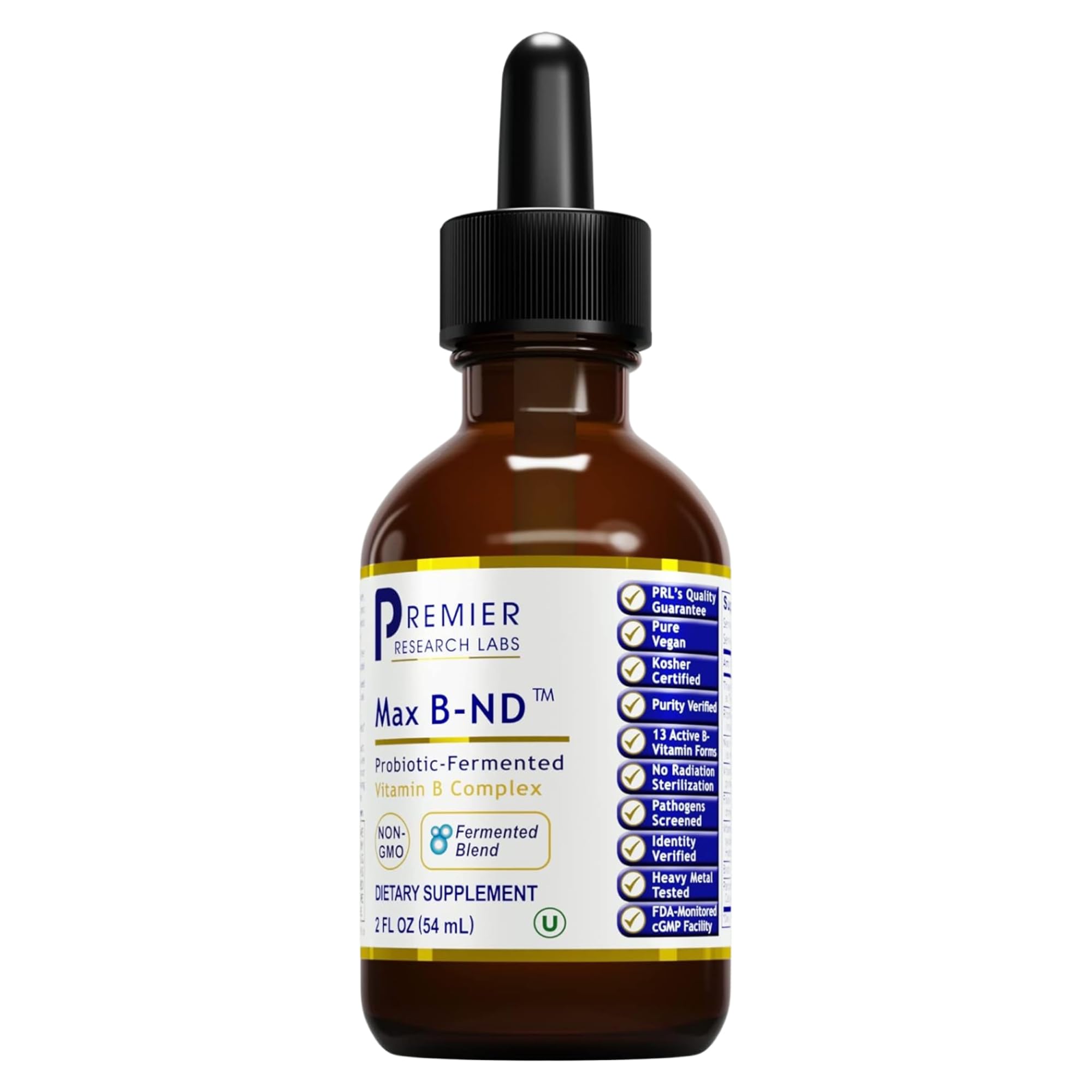 Premier Research Labs Max B-ND Liquid Vitamin - B-Complex for Liver & Brain Health - Sublingual Drops for Energy, Immune & Adrenal Support - 2 fl oz - Thiamin, B12, B6 & More - for Men, Women Premier Research Labs buy supplements canada