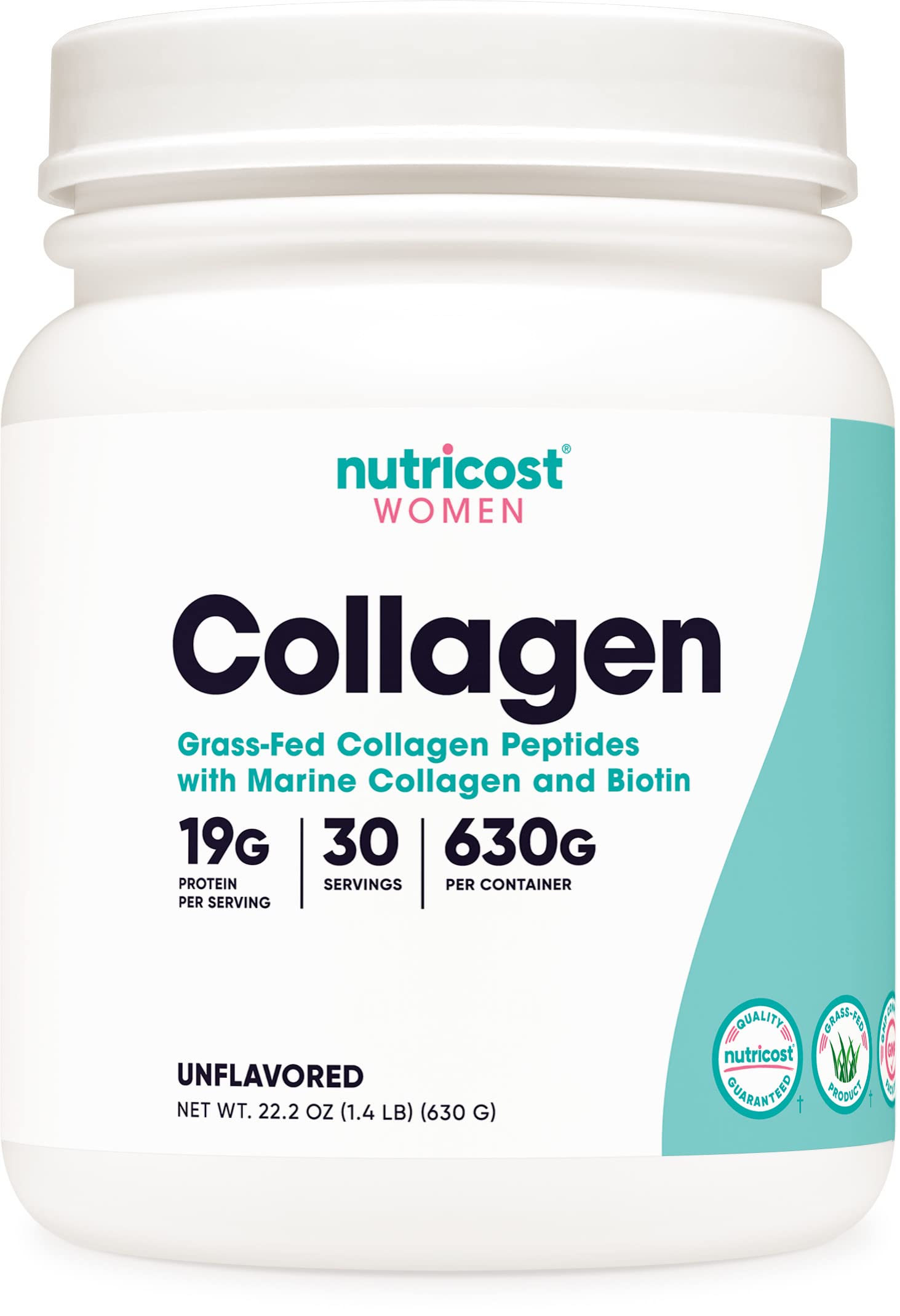 Nutricost Collagen for Women 30 Servings (Unflavored) - Grass-Fed Collagen Peptides Nutricost buy supplements canada