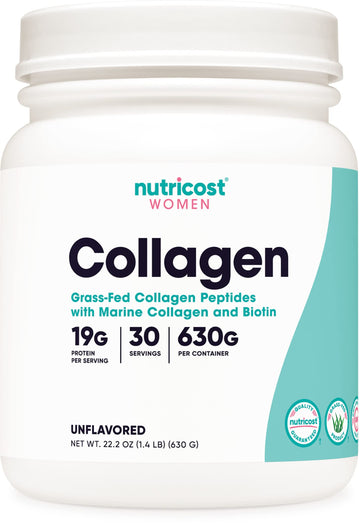 Nutricost Collagen for Women 30 Servings (Unflavored) - Grass-Fed Collagen Peptides Nutricost buy supplements canada