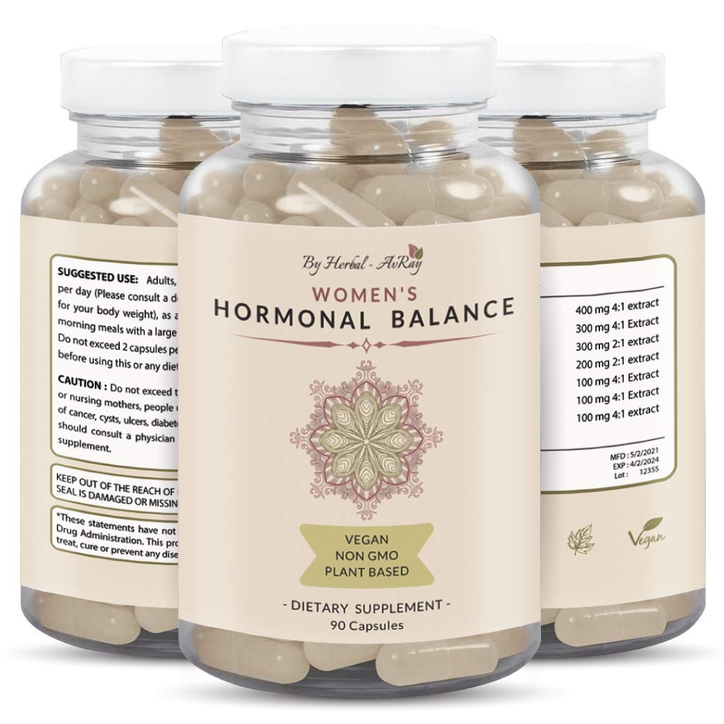 Hormone Balance for Women – Natural Female Energy & Mood Pills – Hot Flashes Menopause Relief Supplement with Vitex Chasteberry, Dong Quai, Maca Root Powder, Ginseng – 90 Veggie Capsules Herbal-avRay buy supplements canada