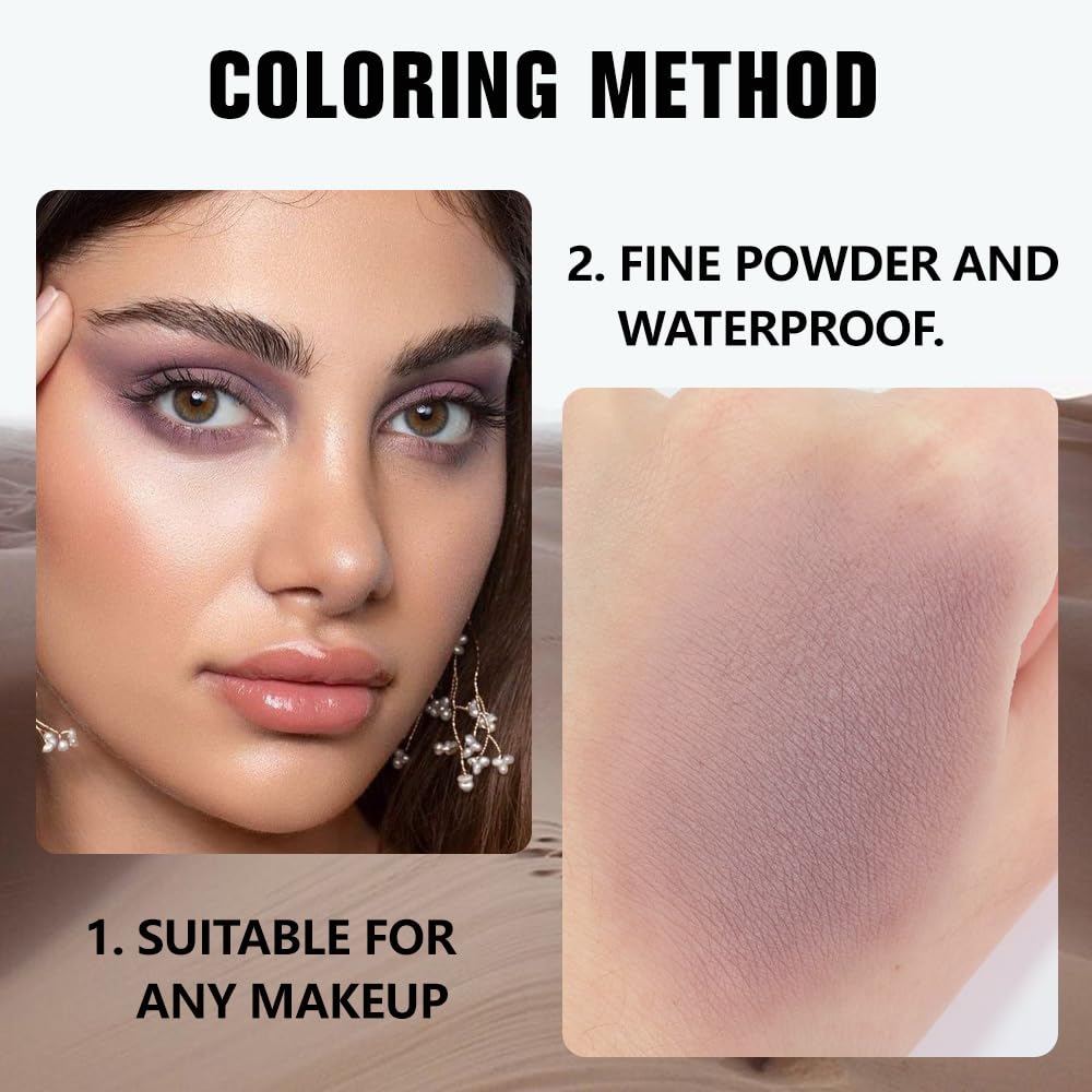 evpct Mauve Taupe Plum Matte Single Eye Shadow Palette Makeup for Older Women, Plum Lavender Purple Natural Cream Eyeshadow Palette for Green Eyes, High Pigment Mini Monochrome Eyeshadow evpct buy supplements canada