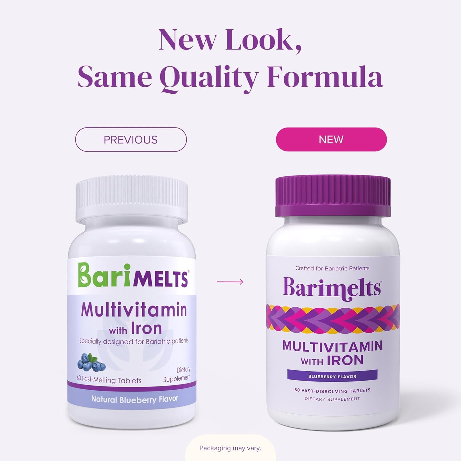 BariMelts Bariatric Multivitamin with Iron - 1 Month Supply (60 Fast-Dissolving Tablets) - Sugar-Free - Post-Op Bariatric Vitamins BariMelts buy supplements canada