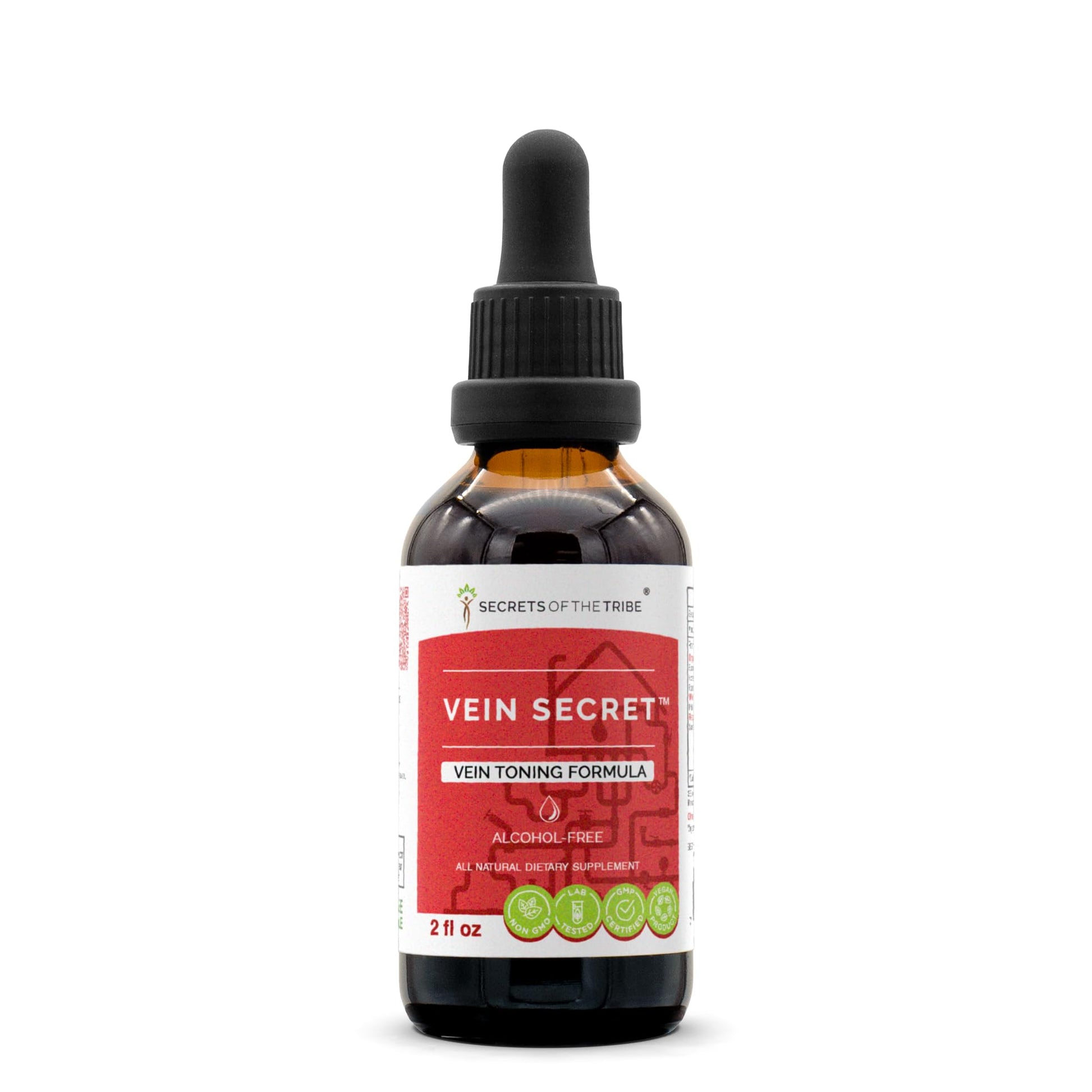 Secrets of the Tribe - Vein Secret, Vein Tonnig Formula, Herbal Supplement Blend Drops Alcohol-Free Liquid Extract (2 fl oz) Secrets of the Tribe buy supplements canada