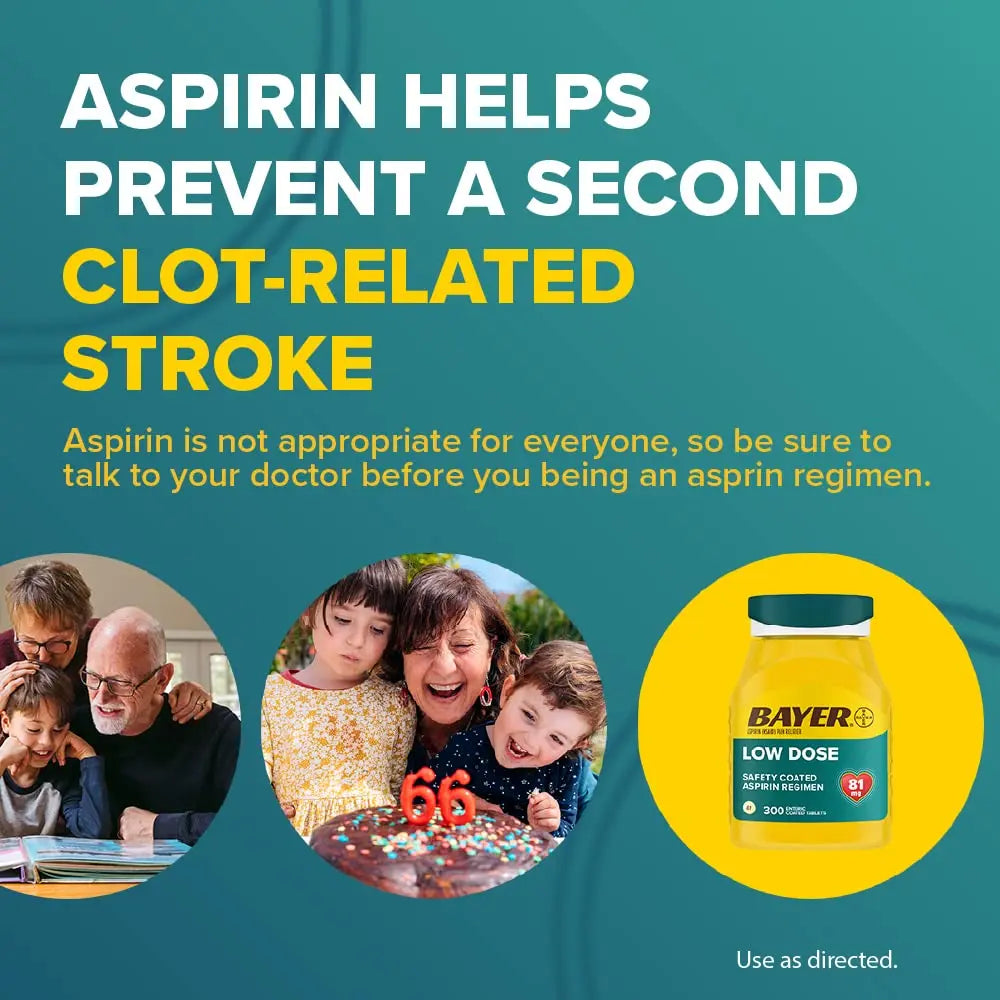 Bayer Aspirin Low Dose 81 mg, Enteric Coated Tablets, Doctor Recommended, Secondary Prevention of Cardiovascular Disease, 300 Safety Coated Tablets (Packaging may vary) Bayer buy supplements canada