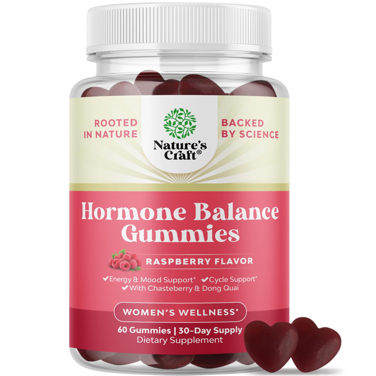 Hormone Balance for Women Gummies of All Ages - PMS Support Supplement for Women to Regulate Menstrual Cycle & Hormonal Balance Menopause & Mood Swings with Vitamin B6 & Dong Quai - 60 Chews Natures Craft buy supplements canada