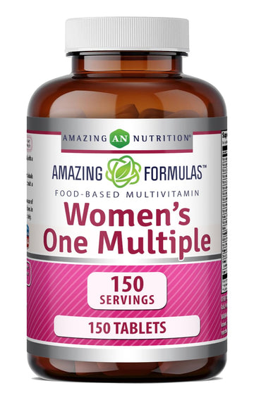Amazing Formulas Women's One Multivitamin | Food Based | 150 Tablets, 5 Month Supply | Complete Blend of 40 Vitamins, Minerals & Probiotics Supplements | Non-GMO | Gluten-Free | Made in USA Amazing Nutrition buy supplements canada