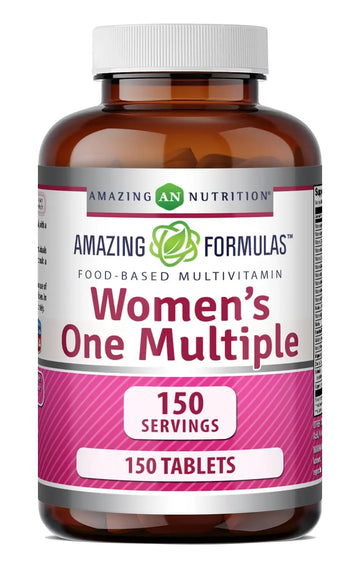 Amazing Formulas Women's One Multivitamin | Food Based | 150 Tablets, 5 Month Supply | Complete Blend of 40 Vitamins, Minerals & Probiotics Supplements | Non-GMO | Gluten-Free | Made in USA Amazing Nutrition buy supplements canada
