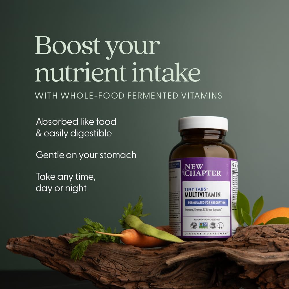 New Chapter Tiny Tabs Multivitamin with 20+ Nutrients for Immune, Cellular Energy & Stress Support, Including Vitamin D3 + B Vitamins, 192 Count New Chapter buy supplements canada